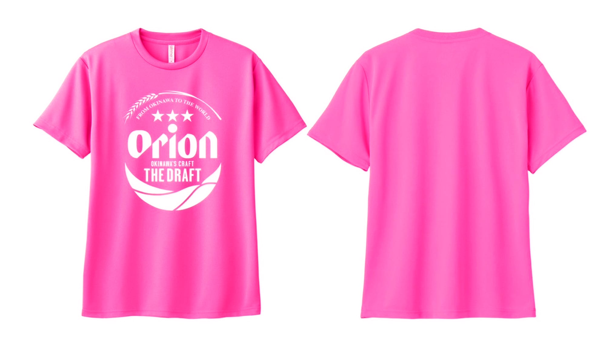 正規品】オリオンビール Tシャツ トロピカル（蛍光ピンク）メッシュ