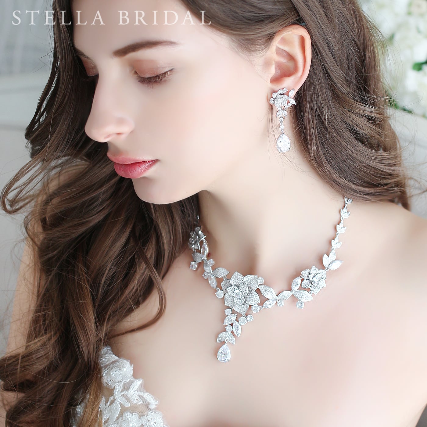 STELLA BRIDAL ネックレス×ピアス