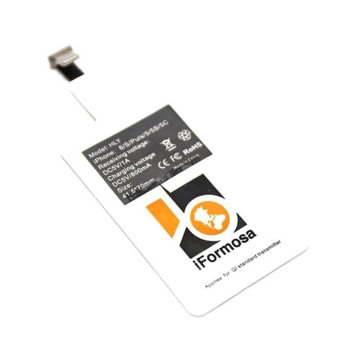 iFormosa iPhone 5 iPhone 6 iPhone 6s 対応 Qi (チー)ワイヤレス充電アダプター Qi充電レシーバー