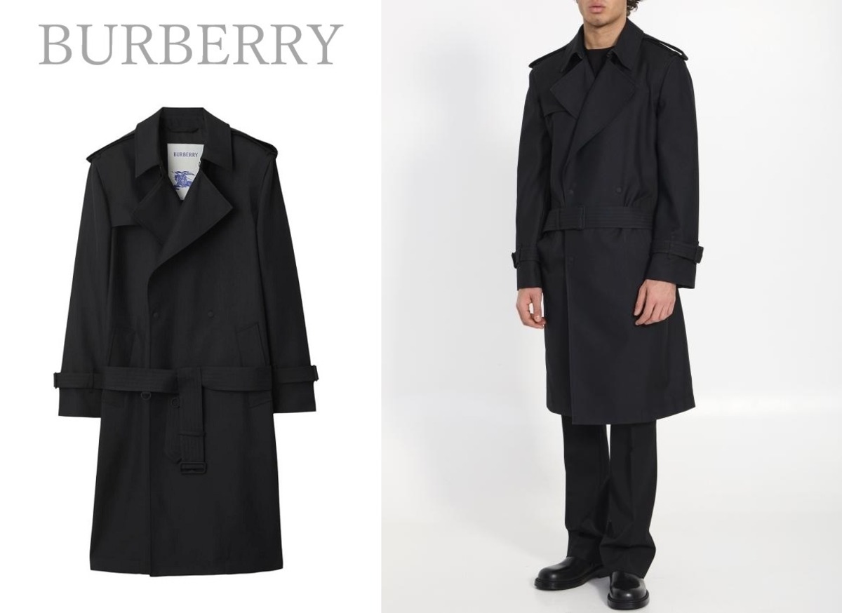 シルク混のロングトレンチコート By：BURBERRY（バーバリー） | dranb 