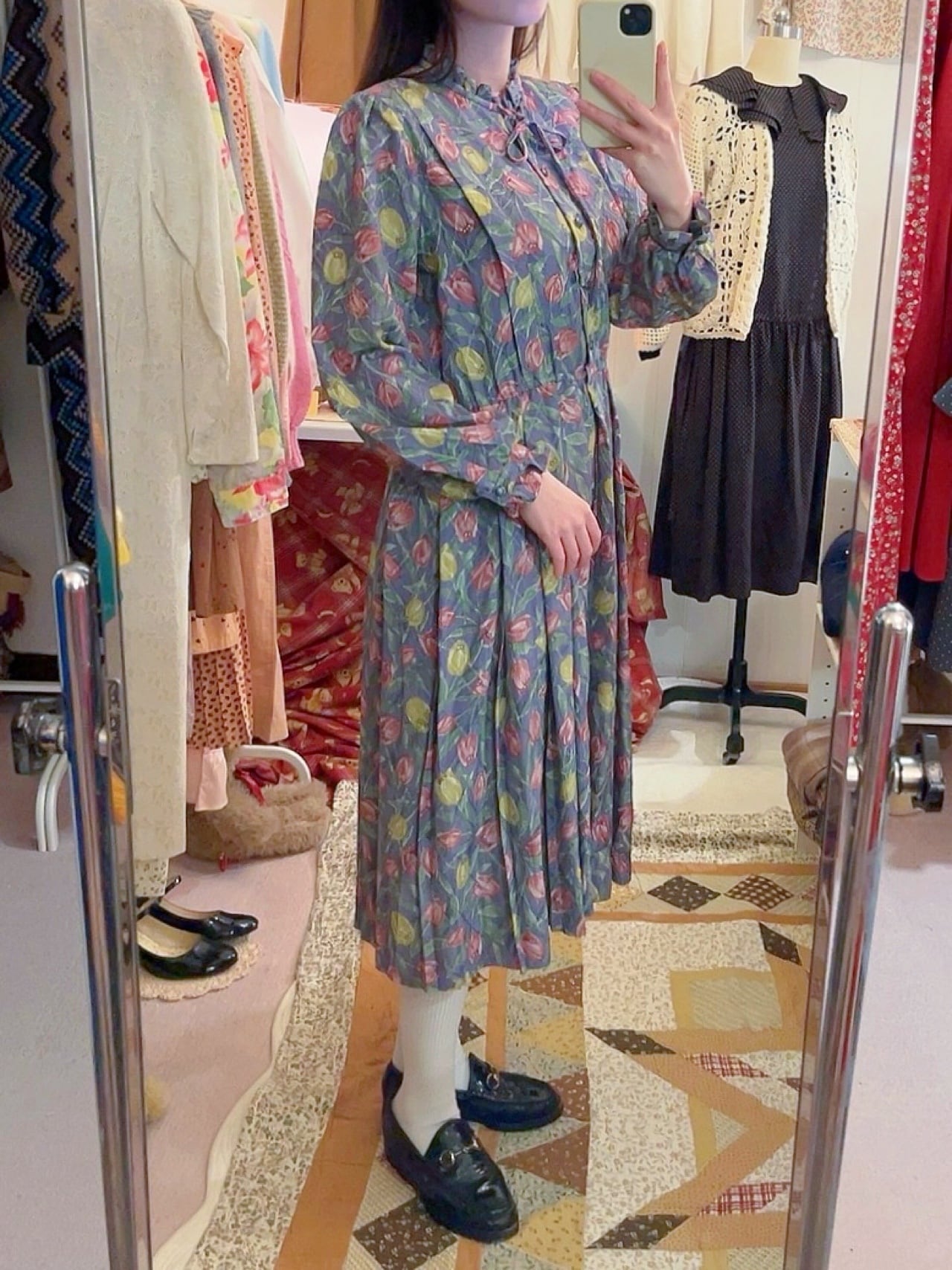 yellow red tulip frill ribbon one-piece