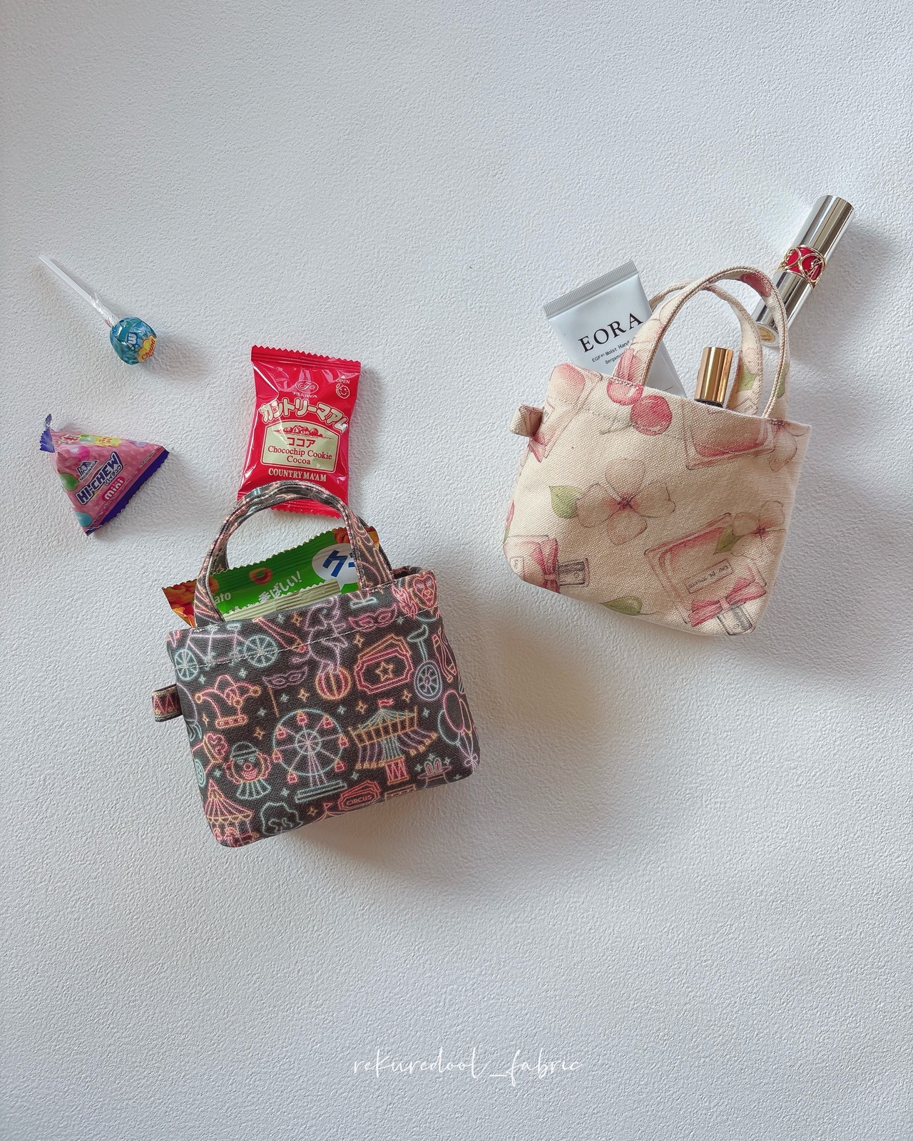 TB767◆80cm◆M◆倉敷帆布生地◆10号◆マレファブ◆香水柄◆製作事例あり