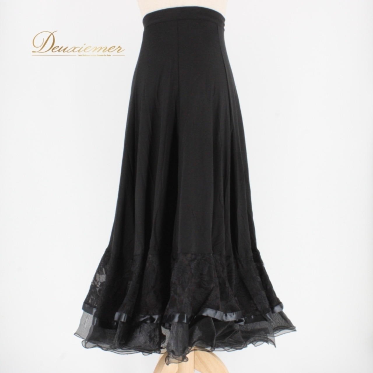 社交ダンス 衣装 スタンダード スカート レッスンウェア レディース ICHIOKU イチオク レース ブラック系 黒 練習着 フォーマル 花柄 ロングスカート フレアスカート ダンスウェア 女性用 スポーツウエア 練習用 軽量 伸縮性 ヨガウェア おしゃれ シック ブラック フラットデザイン シンプル デザイン ドレッシー フェミニン 華やか