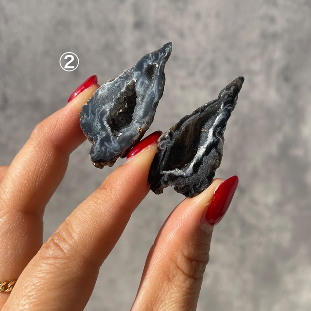 小さなアゲートのジオードペア【3種】｜調和と安らぎをもたらす石たち