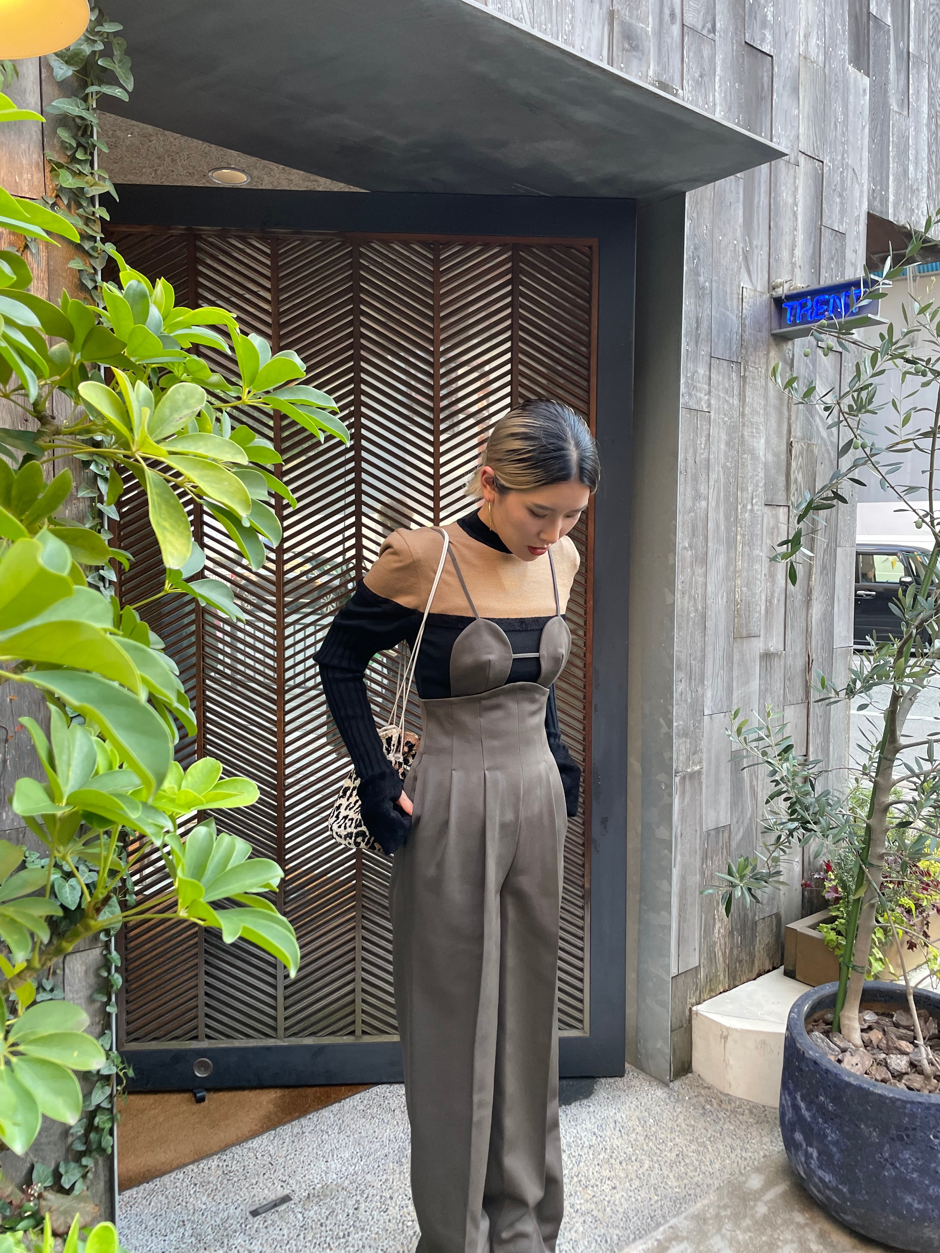 【FETICO】WOOL BARATHEA 2WAY BRA JUMPSUITS