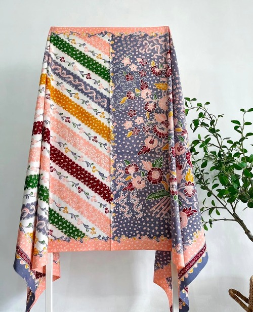 【 ina by hand 】バティック batik インドネシア　布　生地　綿　着物　カーテン　テーブルクロス