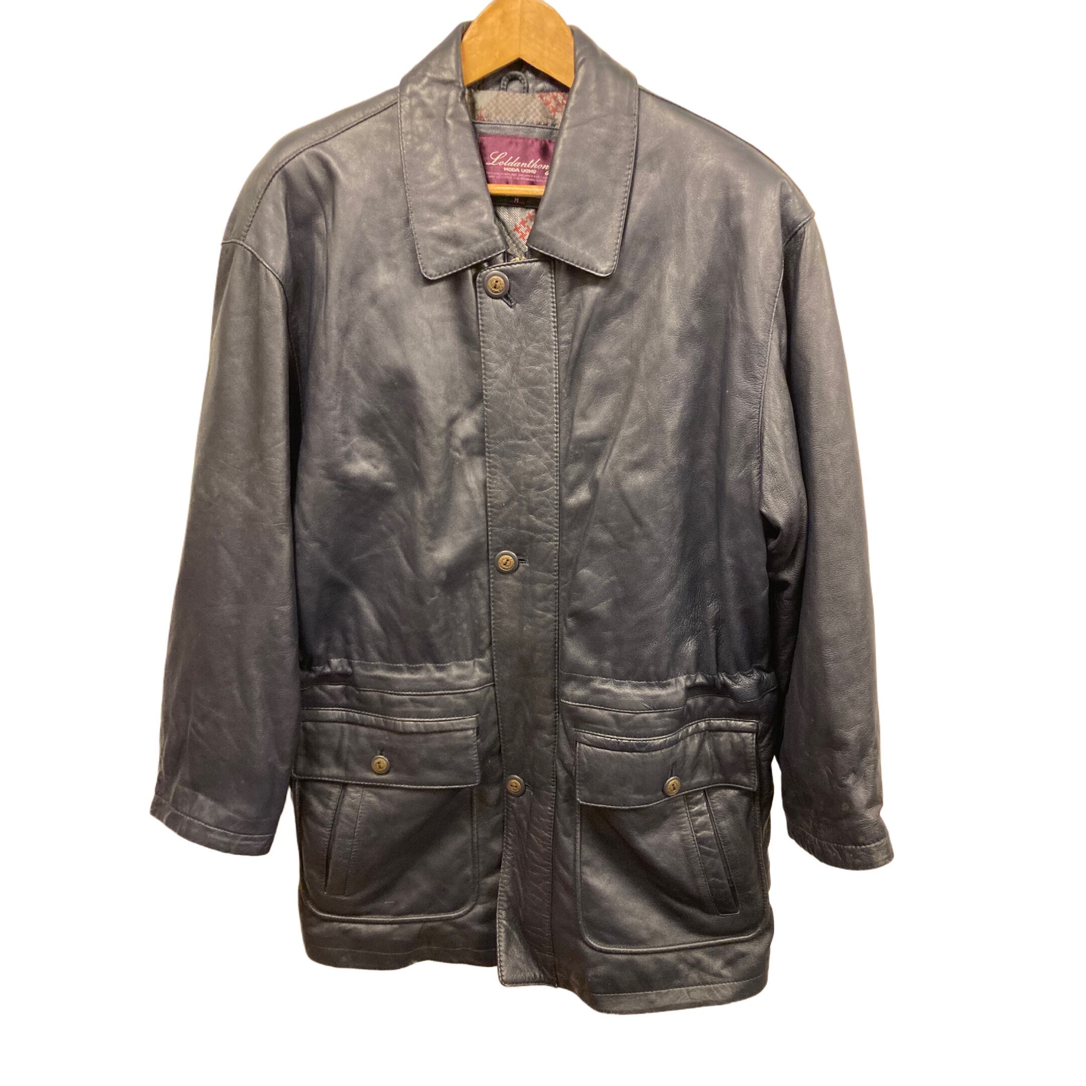 90's Loldanthony Lamb Leather Medium Coat Jacket Black M 90's Loldanthony Lamb Leather Medium Coat Jacket Black M