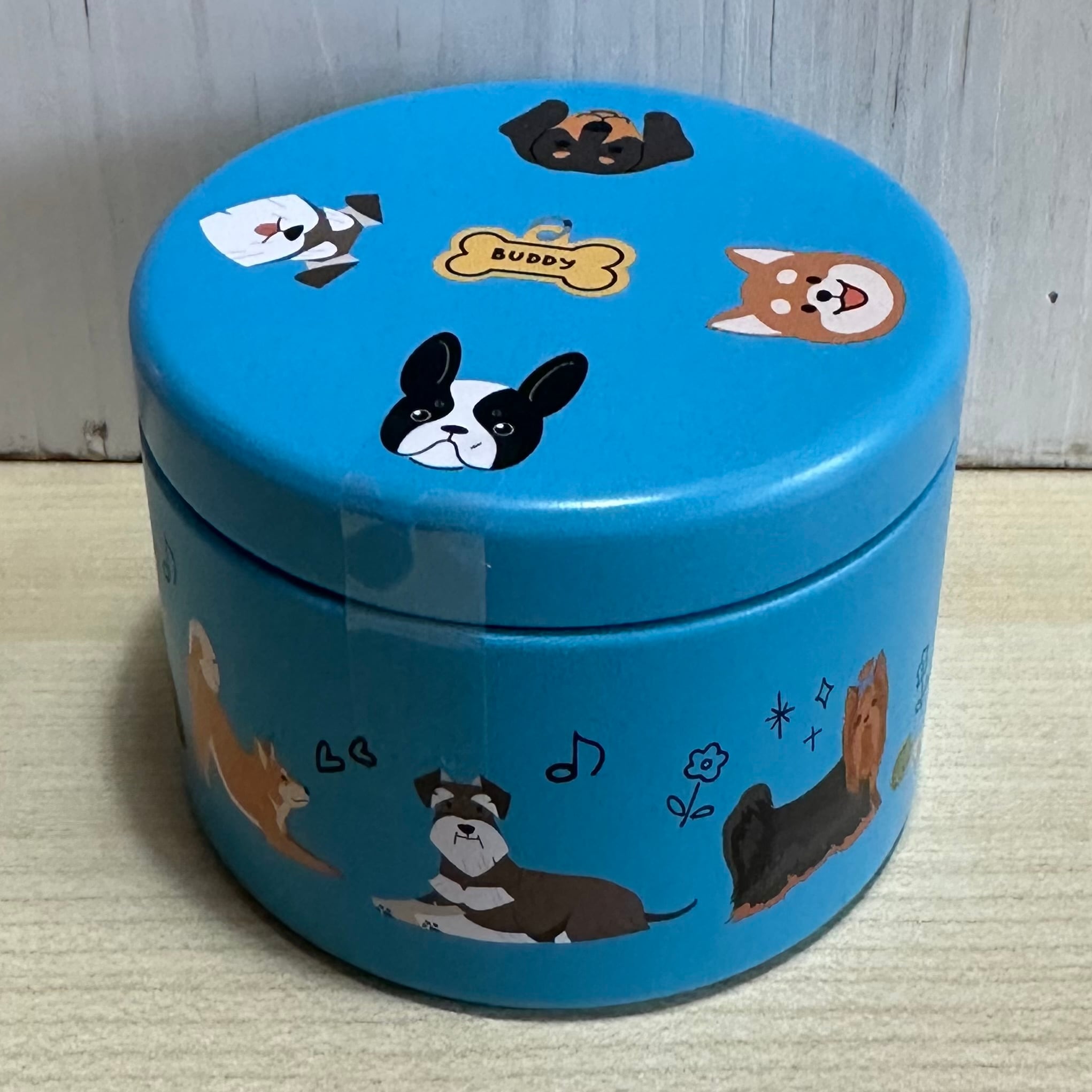 ドッグおやつ缶 ブルー