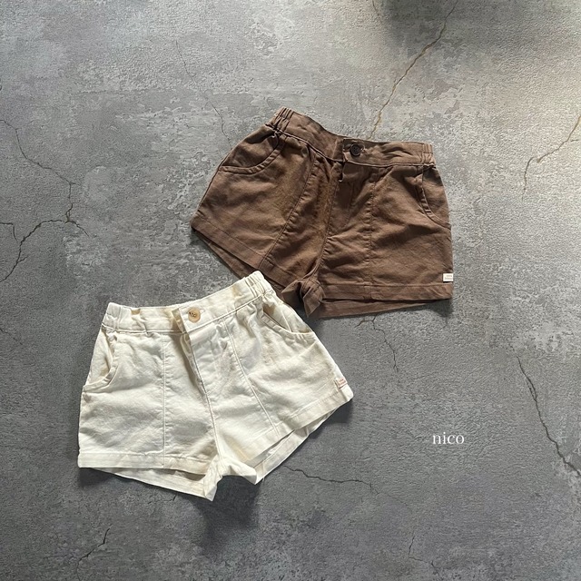 フロントボタンショートパンツ(80-120サイズ)