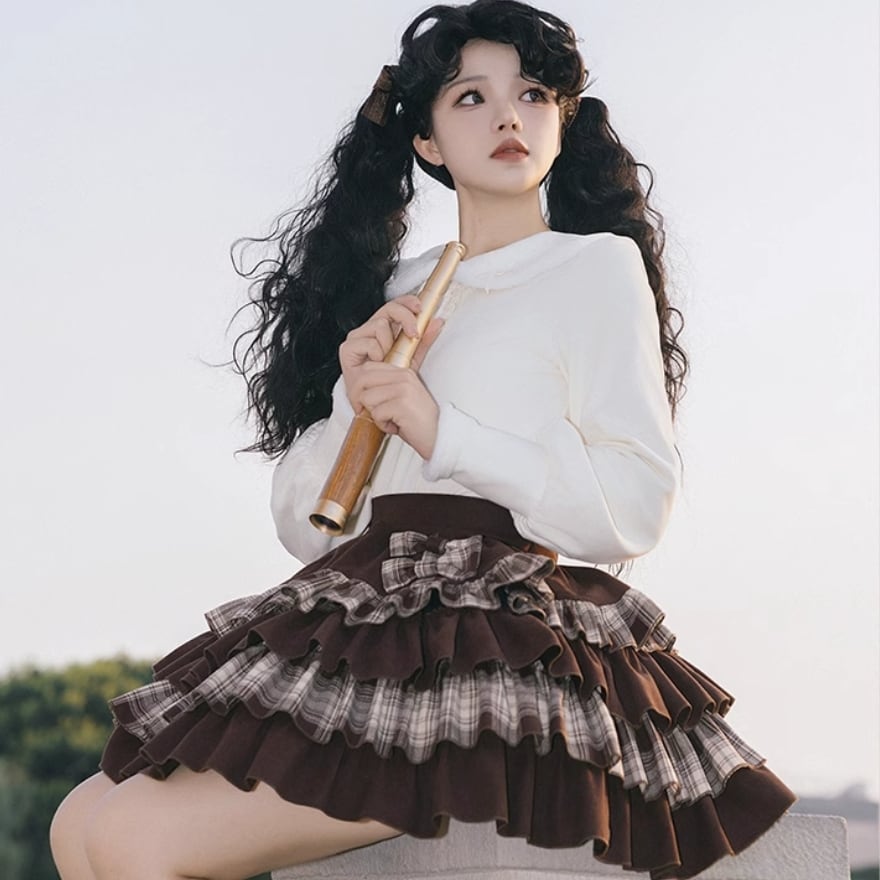 11月11日出荷 クラロリ セットアップ ジャケット スカート チェック柄