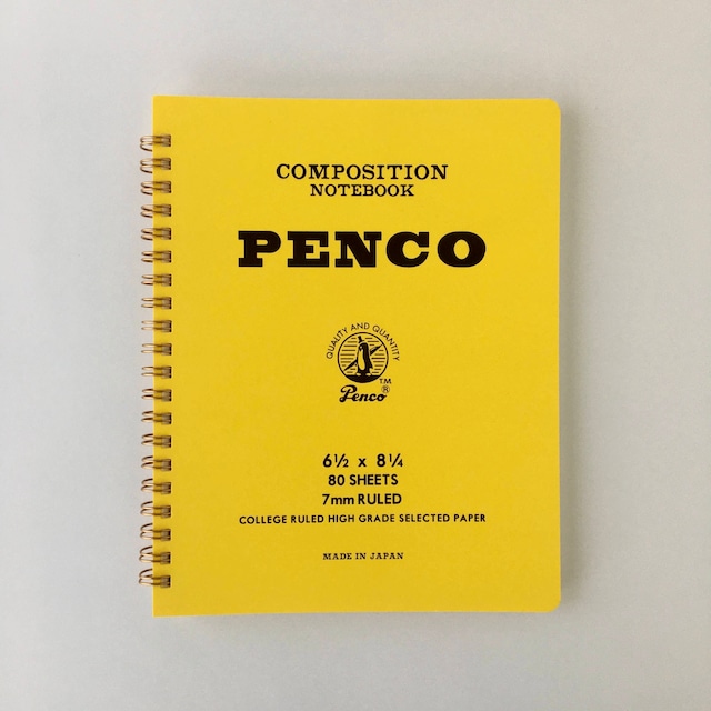 ノートブック リングノート コイルノート 黄色 L / Coil Notebook Large Yellow PENCO