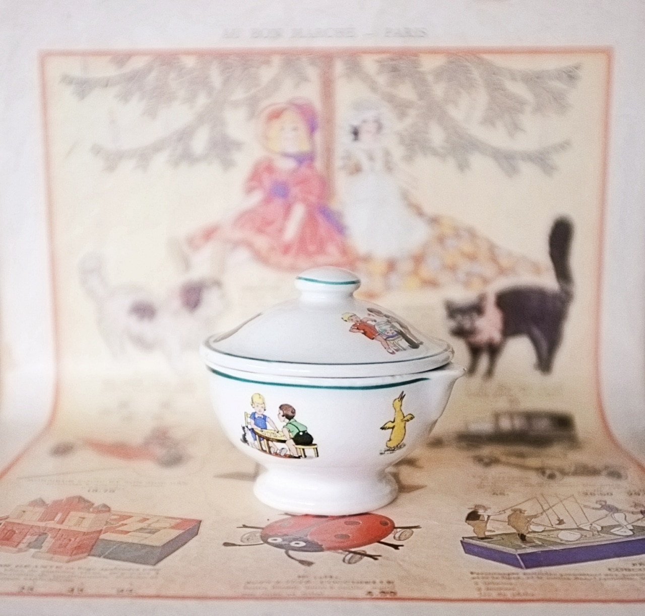 Creil et Montereau 子猫と子犬と小鳥と少年少女とスーピエールa ディネット クレイユモントロー