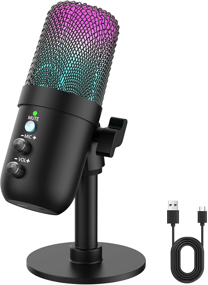 コンデンサーマイク USB マイク ゲーミングマイク PC マイク 卓上