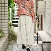 tyrolean linen skirt ivory