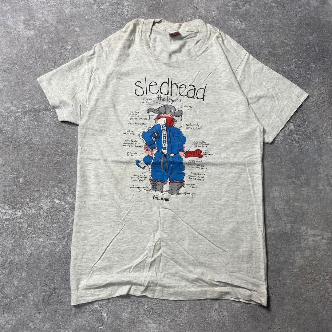 90s USA製 Sledhead おもしろプリント vintage Tシャツ