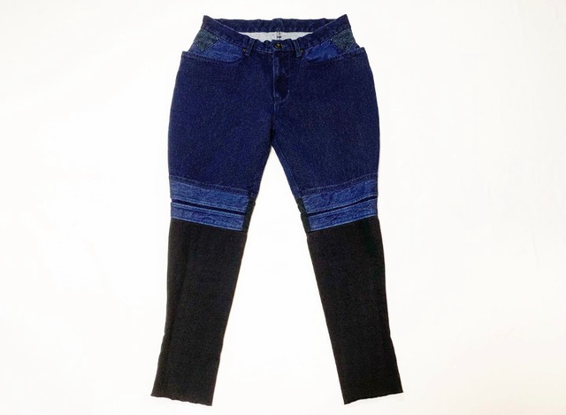 20SS 刺し子風インディゴドビーニッカーボッカーズ / Sashiko like indigo dobbie knickerbockers