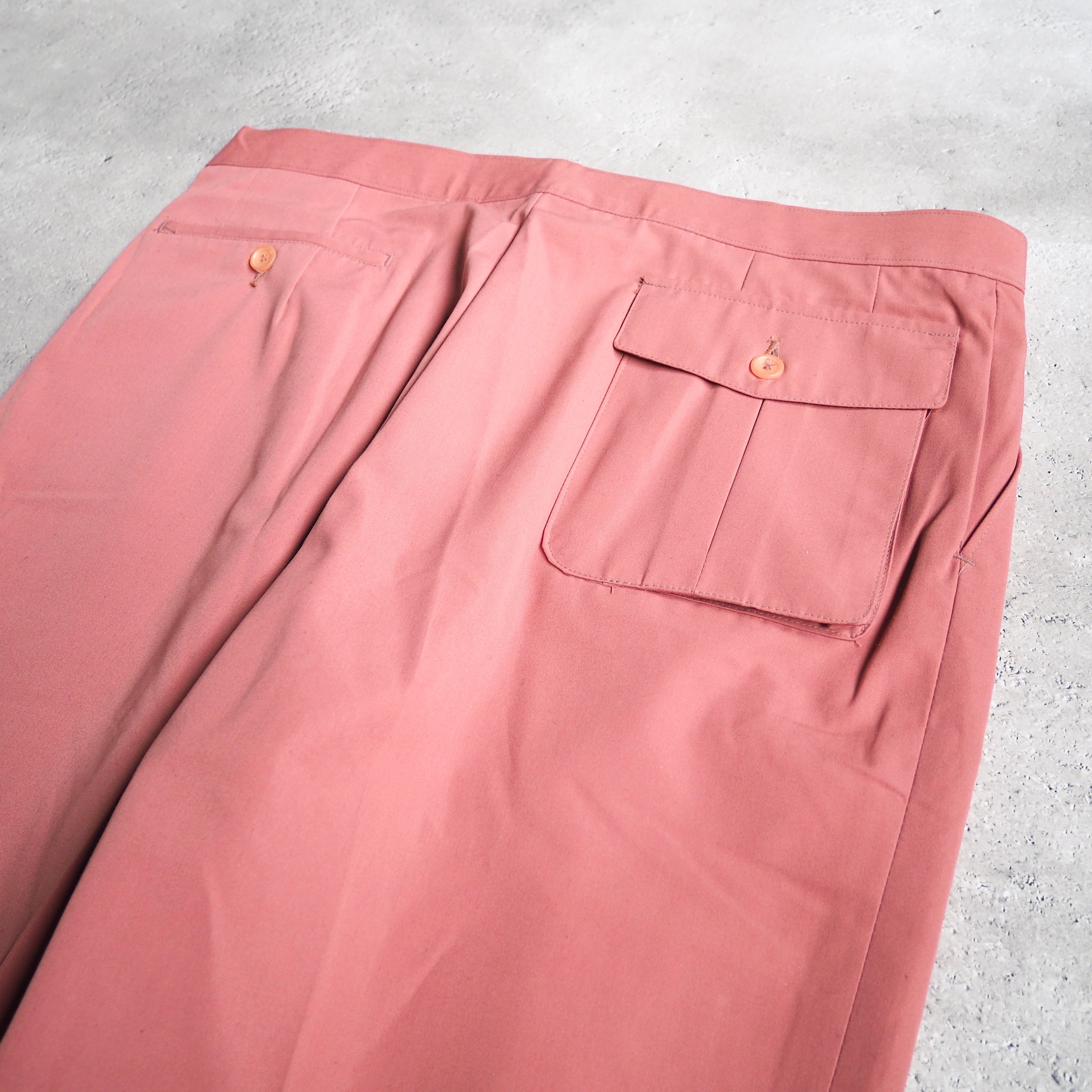 Beautiful flamingo Pink color Vintage slacks Pants