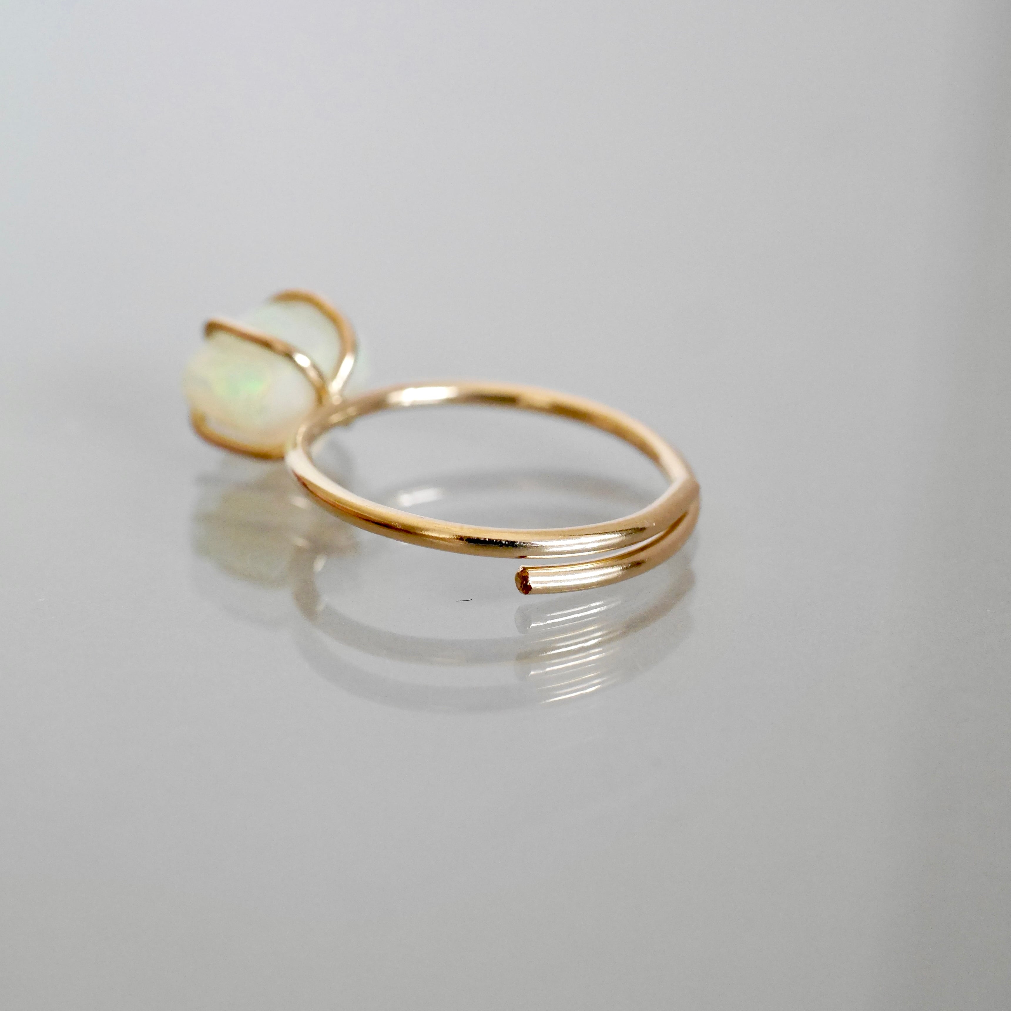 14kgf オパール 原石 オープンリング | La nature/ラナチュール