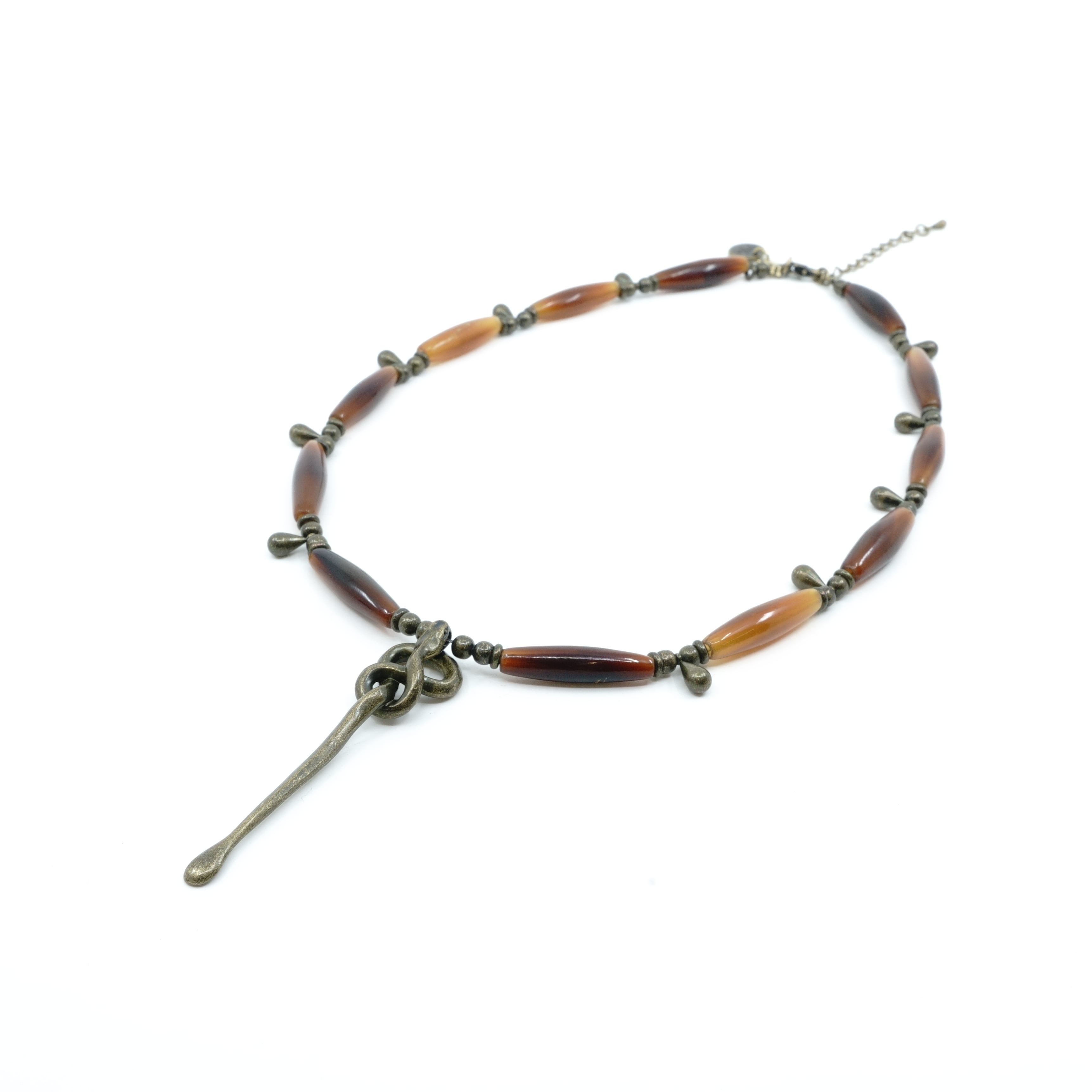 gunda × GARA アンシェントステルスネックレス　ブラウン 2024 2nd】gunda × GARA <ガンダ × ガラ >ANCIENT STEALTH NECKLACE
