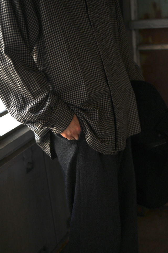 BAUTH / COTTON WOOL CHECK SHIRTS (BEIGE CHECK)