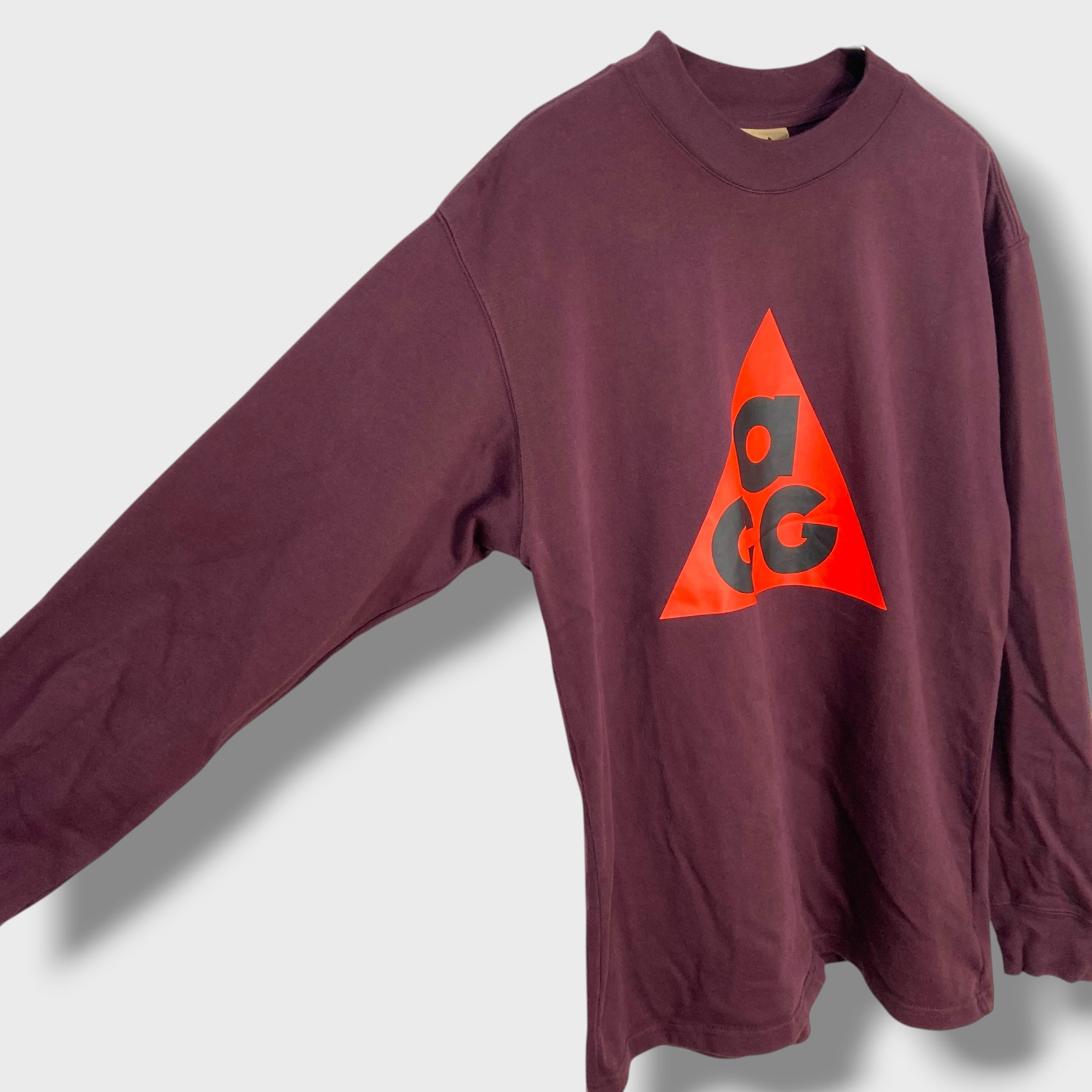 NIKE ACG 三つ目ロゴ長袖Tシャツ バーガンディ S 旧ロゴ | 古着屋 Uan