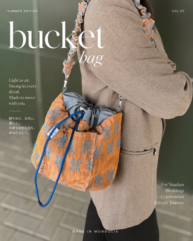 Frill handle-巾着バッグ gallery image 1