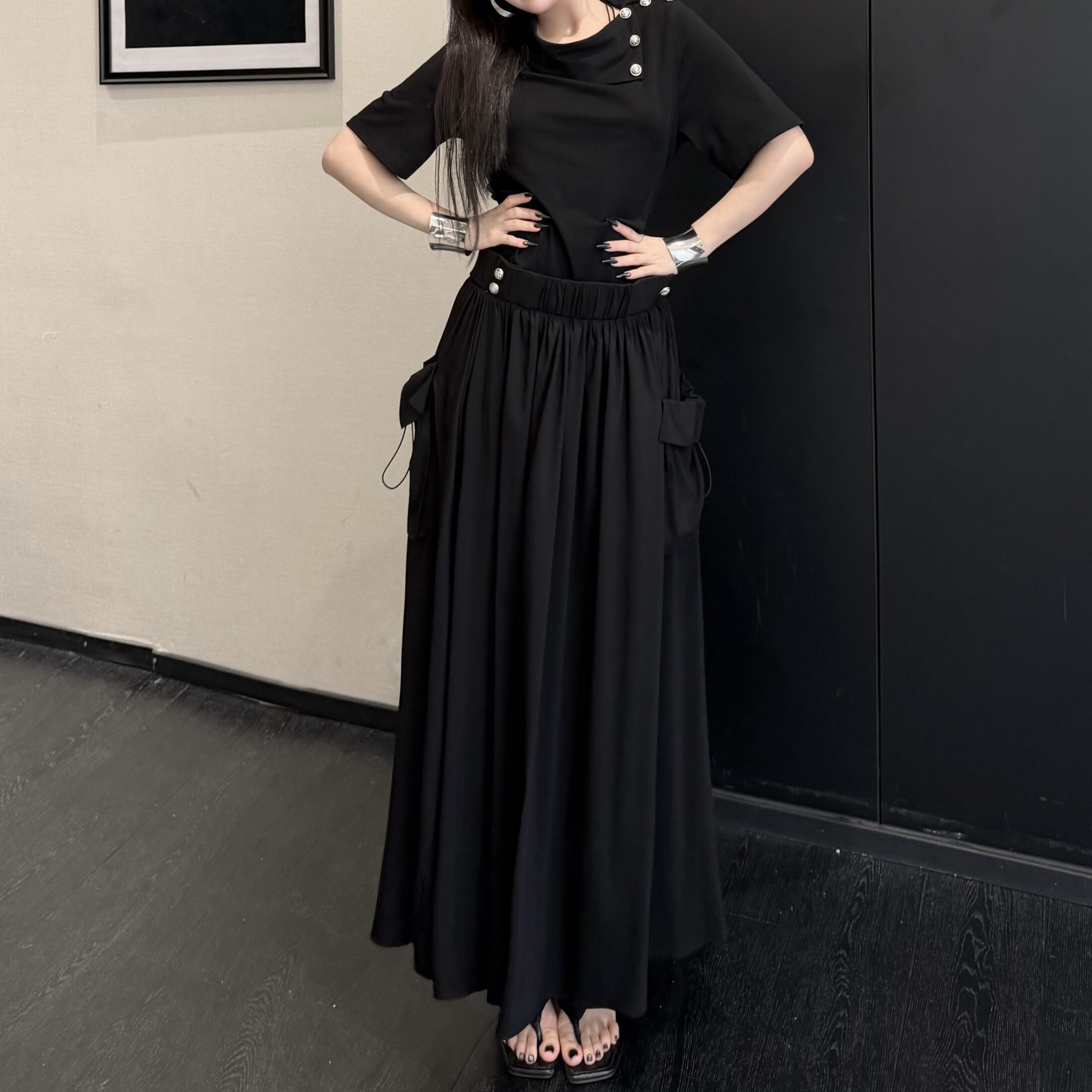 tops long skirt set up / l0736