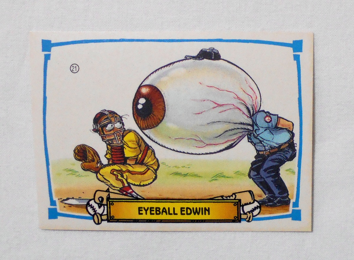 【NO.21A EYEBALL EDWIN [BASEBALLS GREATEST GROSS OUTS STICKERS & BUBBLE