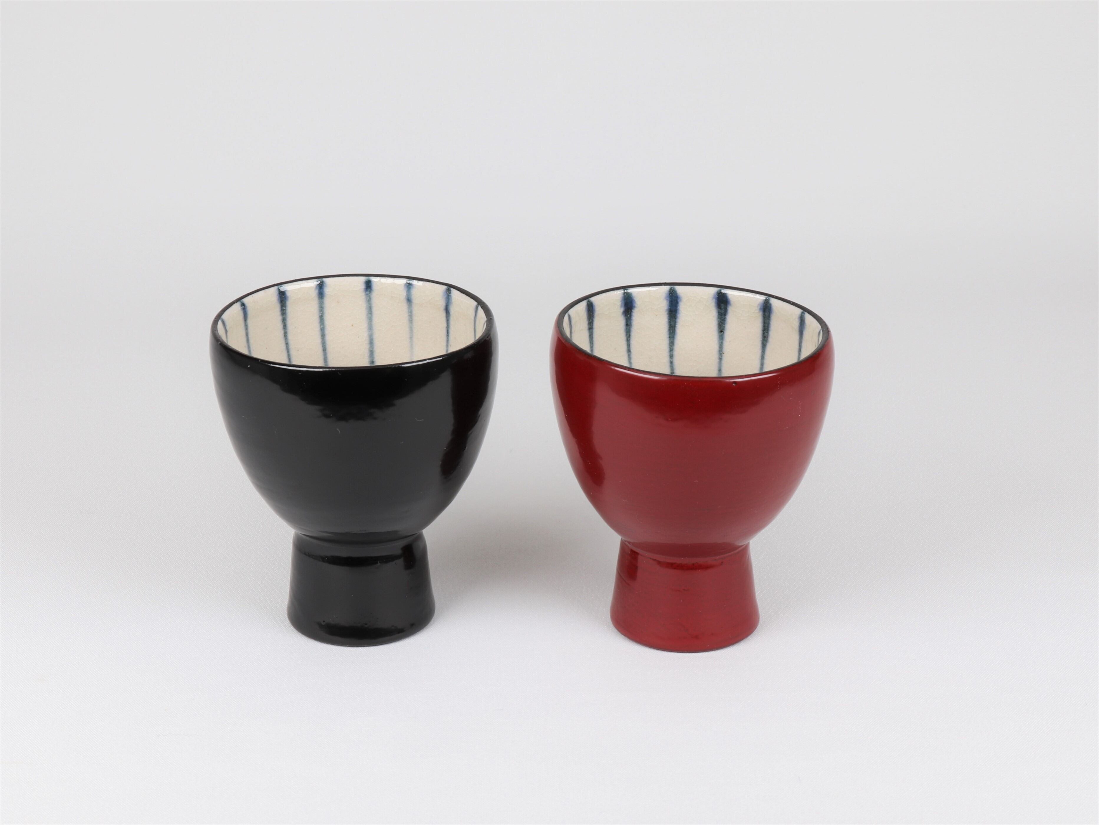 漆陶 高台盃 十草【アウトレット】