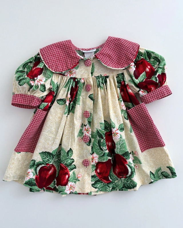 【18m・vintage】USA製　Apple  dress