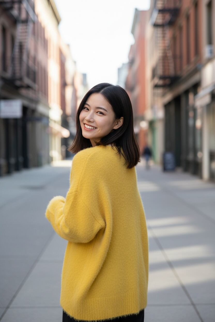 ふわふわモヘア風VネックニットV05053