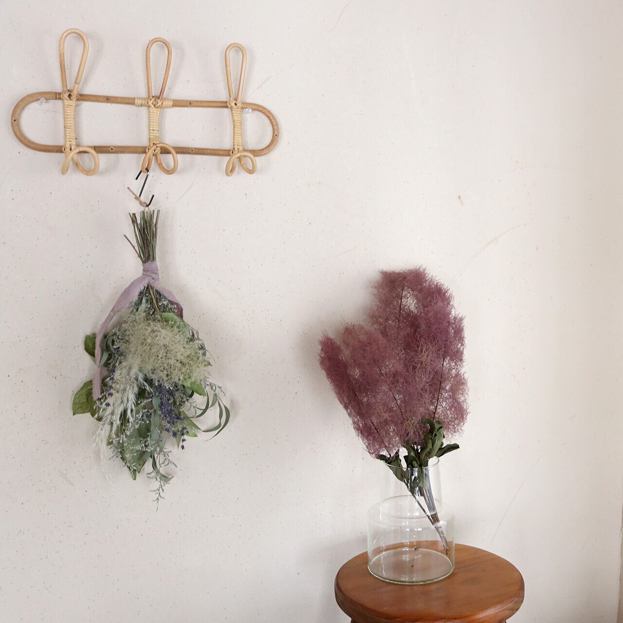 スモークツリードライフラワースワッグ ✿*:ミニスワッグ付き