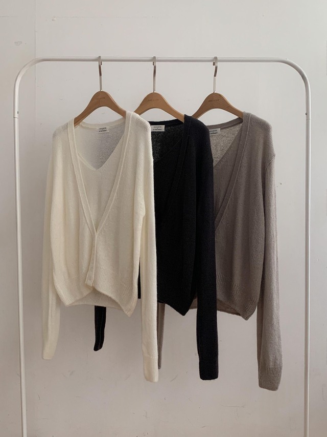 Soft V-Neck Knit Cardigan