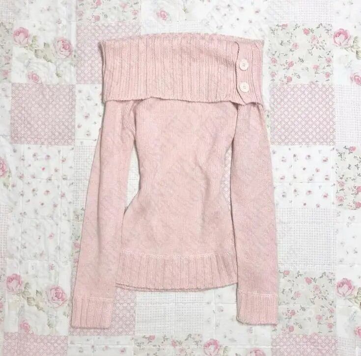 女性の服ピンクかわいいシックな美的長袖 Y2K エモセーターカジュアルヴィンテージ原宿スリムプルオーバー 90 年代潮カジュアルトップス