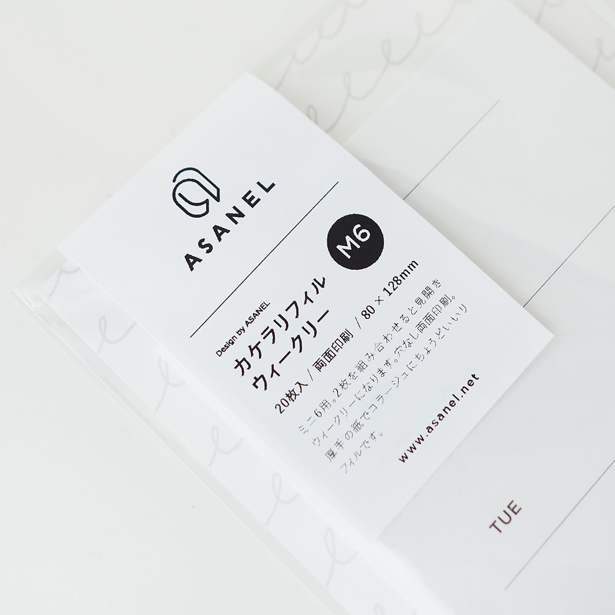 M6 ] ウィークリー｜両面｜カケラリフィル | ASANEL