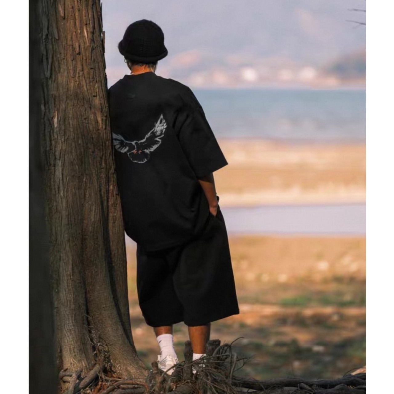 Back eagle print urban t-shirt 0829 - 11