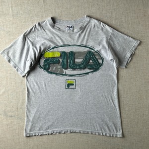 90s FILA Logo Print T-Shirt, Made in USA, Unisex L