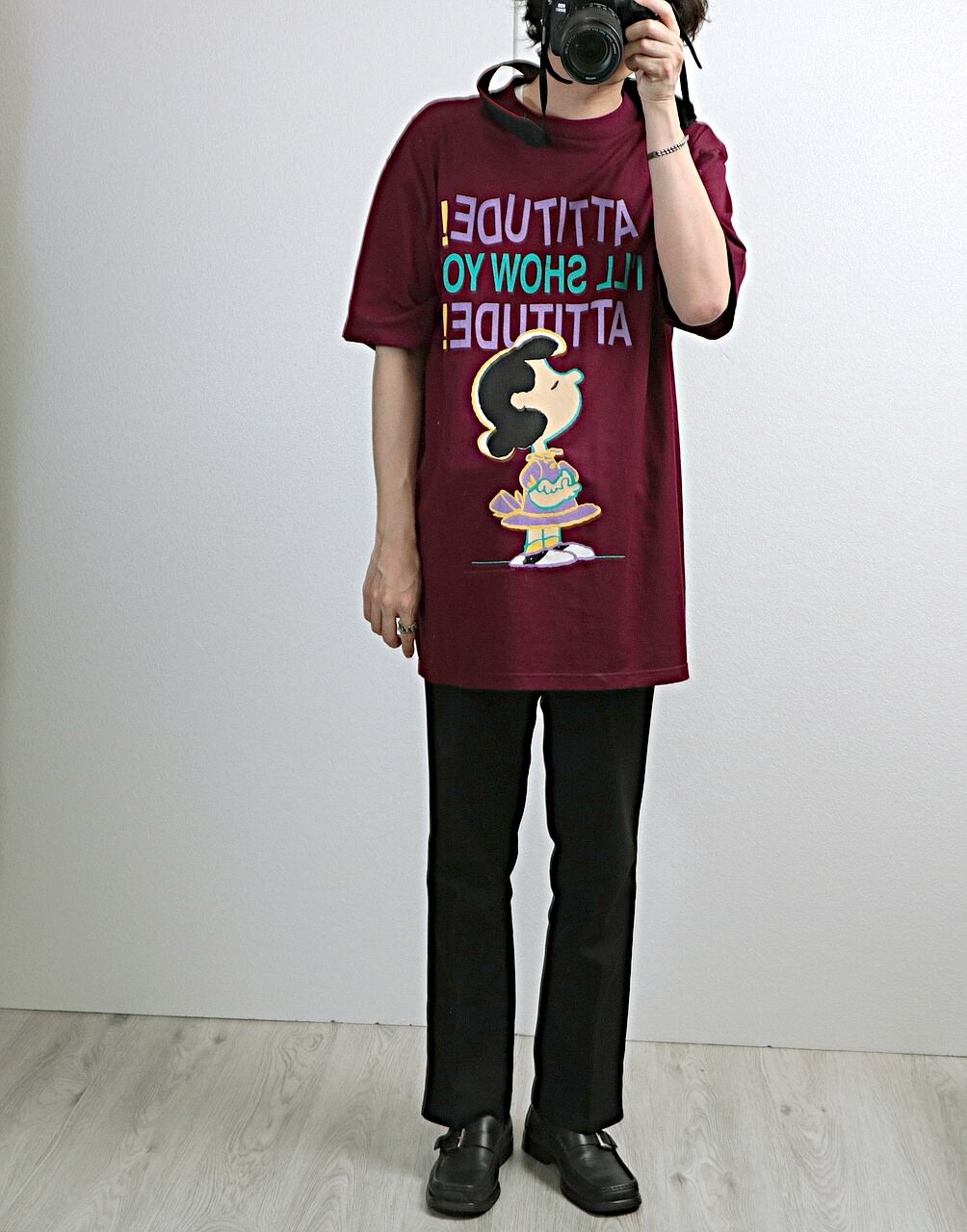 90s BELTON USA製 ピーナッツ ルーシー Tシャツ ヴィンテージ 90s~ ピーナッツ LUCY ルーシー ATTITUDE！キャラクター プリント T