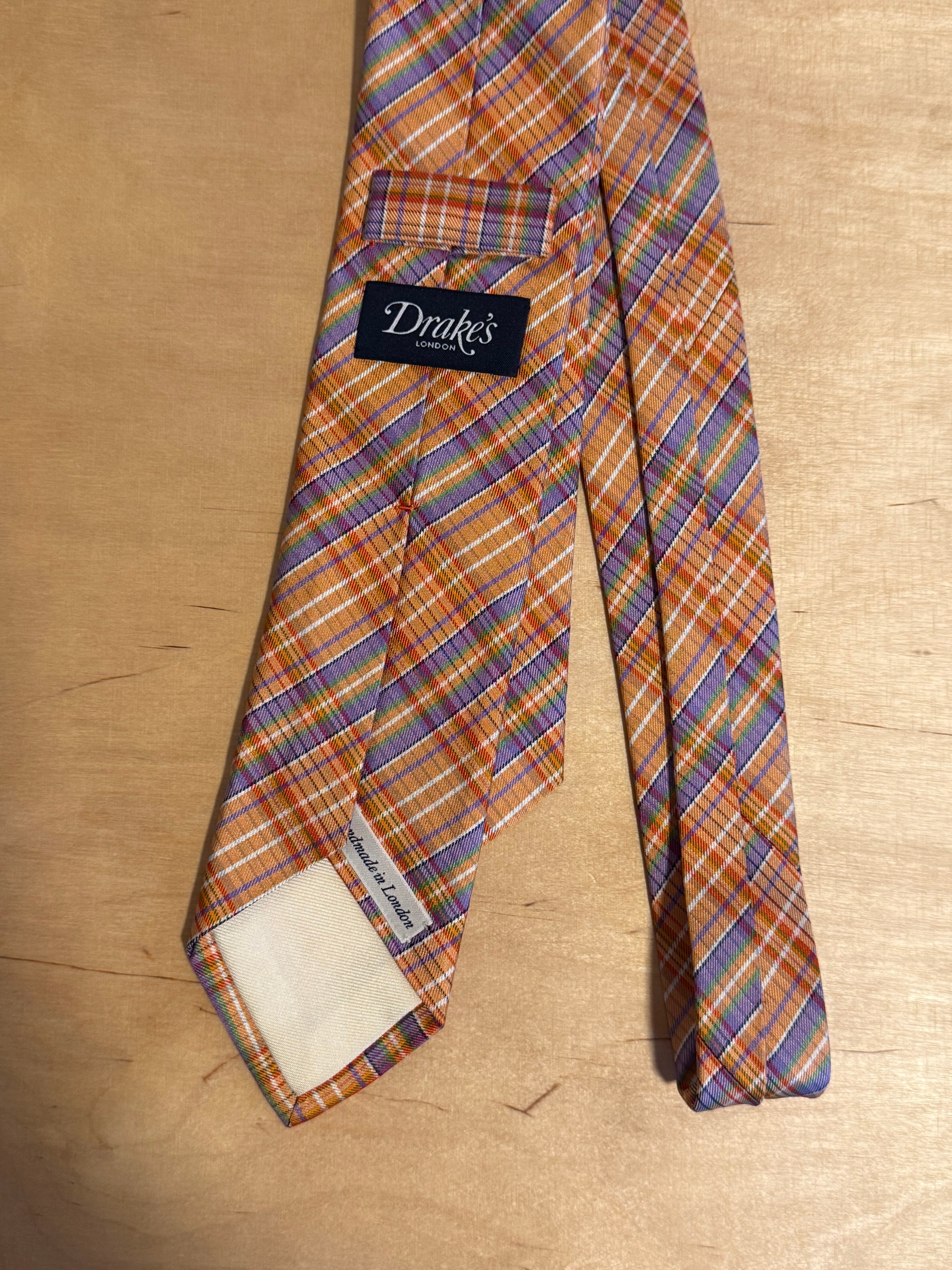 Drake's Check Necktie | Tab.