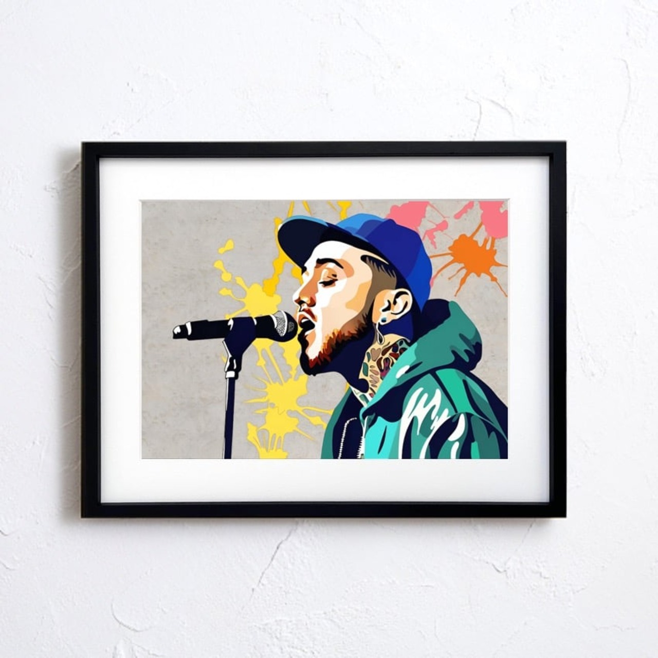 Mac Miller｜伝説のアーティストをオマージュした追悼アートポスター｜モダン空間に映える唯一無二のデザイン｜日本製A3ポスター