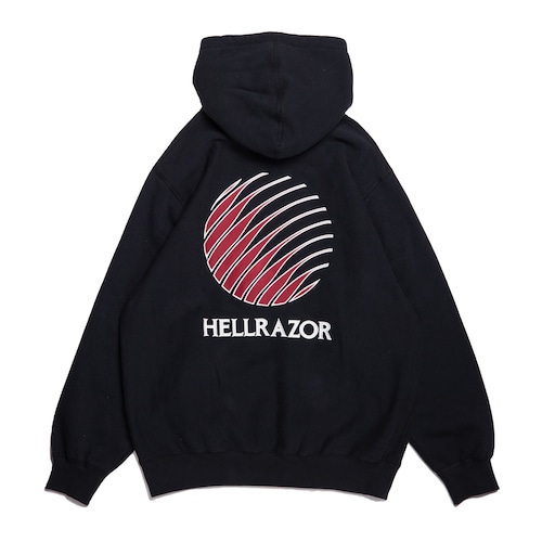 【HELLRAZOR】LOGO EMB PATCH HOODIE(BLACK)〈国内送料無料〉