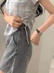 ドロストチェックシャツ D1337