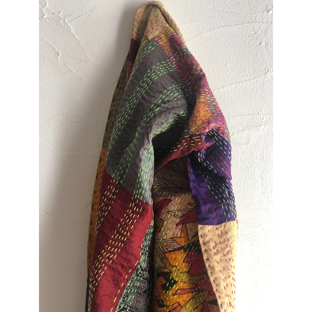 リサイクルサリーのカンタショール パッチワーク小06 インドの手仕事布 Mulaセレクト