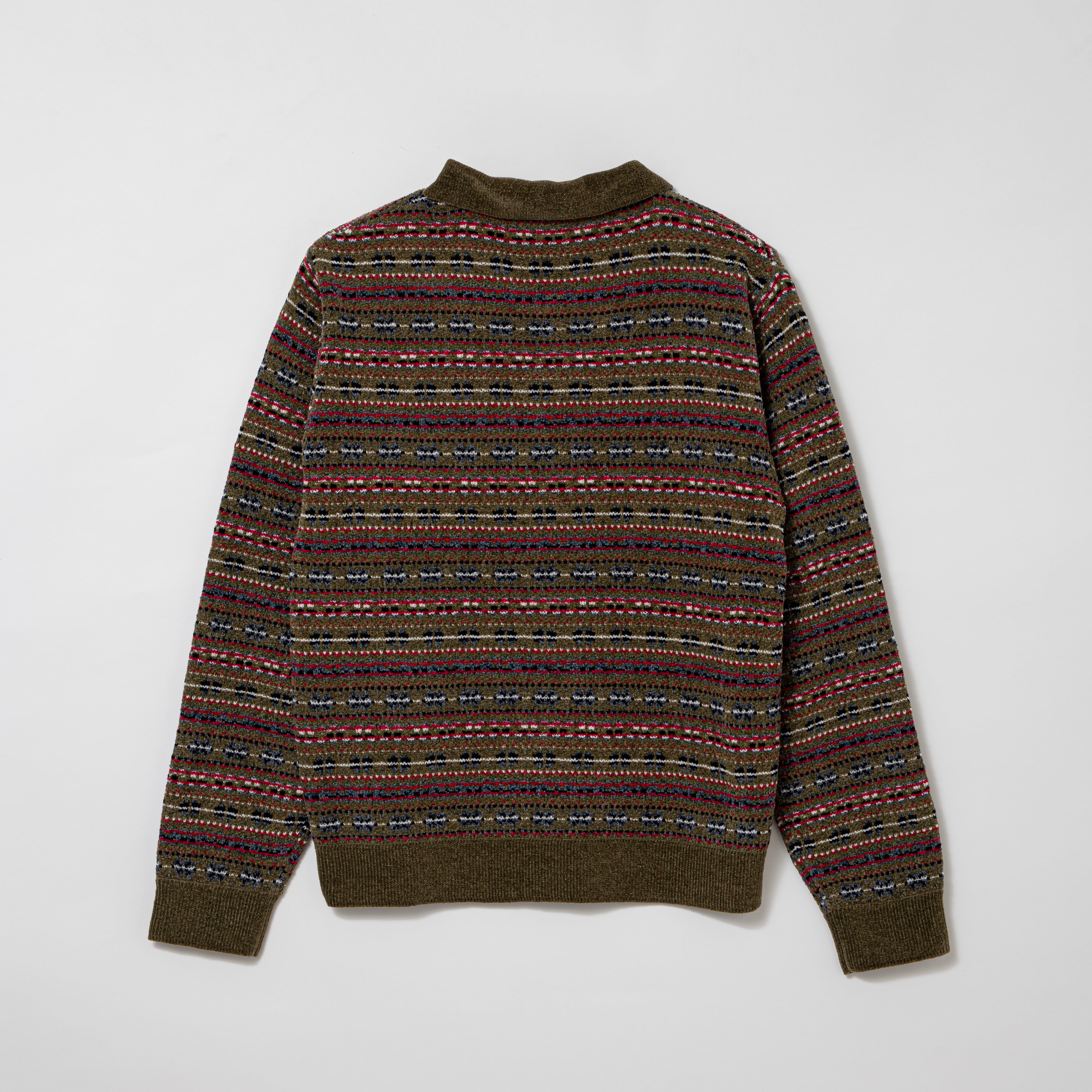 TTTMSW × DAIRIKU ska zip up knit polo Zip up knit polo shirt（KAHKI） | TTTMSW