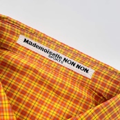 Mademoiselle NON NON sports マドモアゼルノンノン チェック 長袖シャツ /イエロー×オレンジ系 レディース
