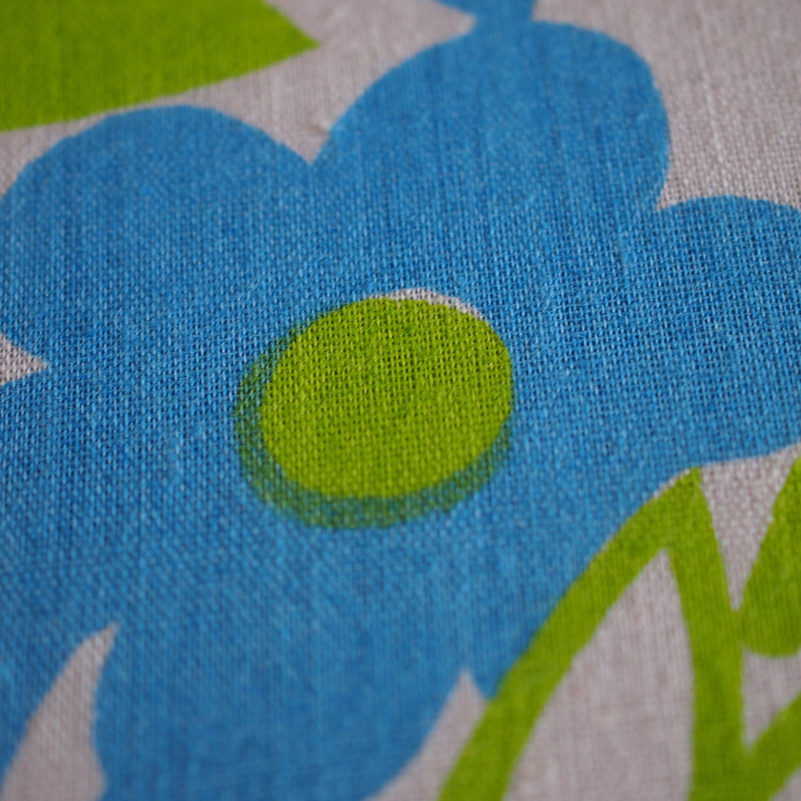 北欧ヴィンテージファブリック 爽やかな花柄のファブリックパネル 30