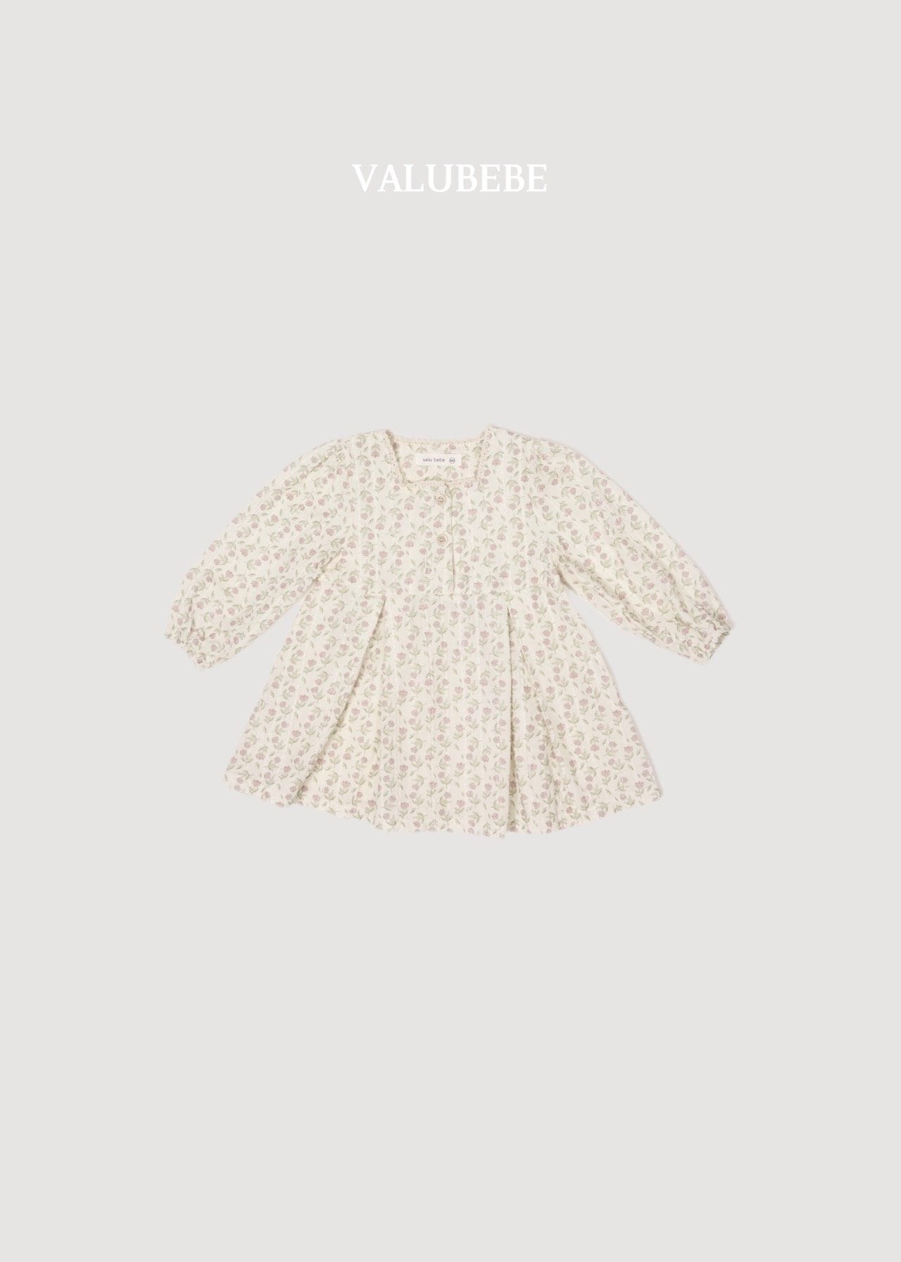送料無料【予約】/ 花柄スクエアワンピース / valubebe