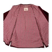 Papas パパス 裏チェック フランネル 長袖シャツ ジャケット サイズ L /ボルドーレッド系