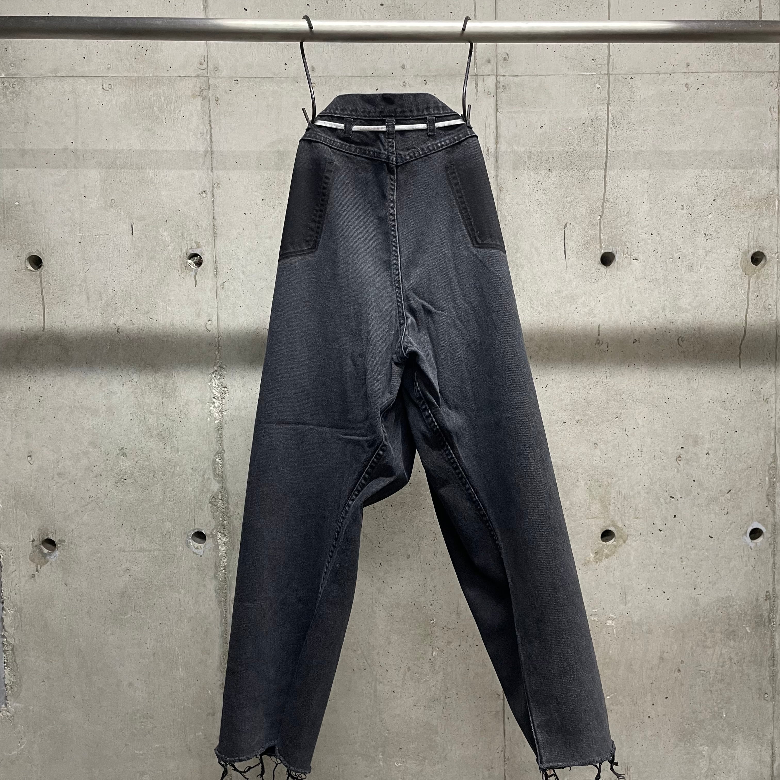 MAISON EUREKA】Ex.VINTAGE REWORK BIGGY PANTS_BLACK④ | marfa store