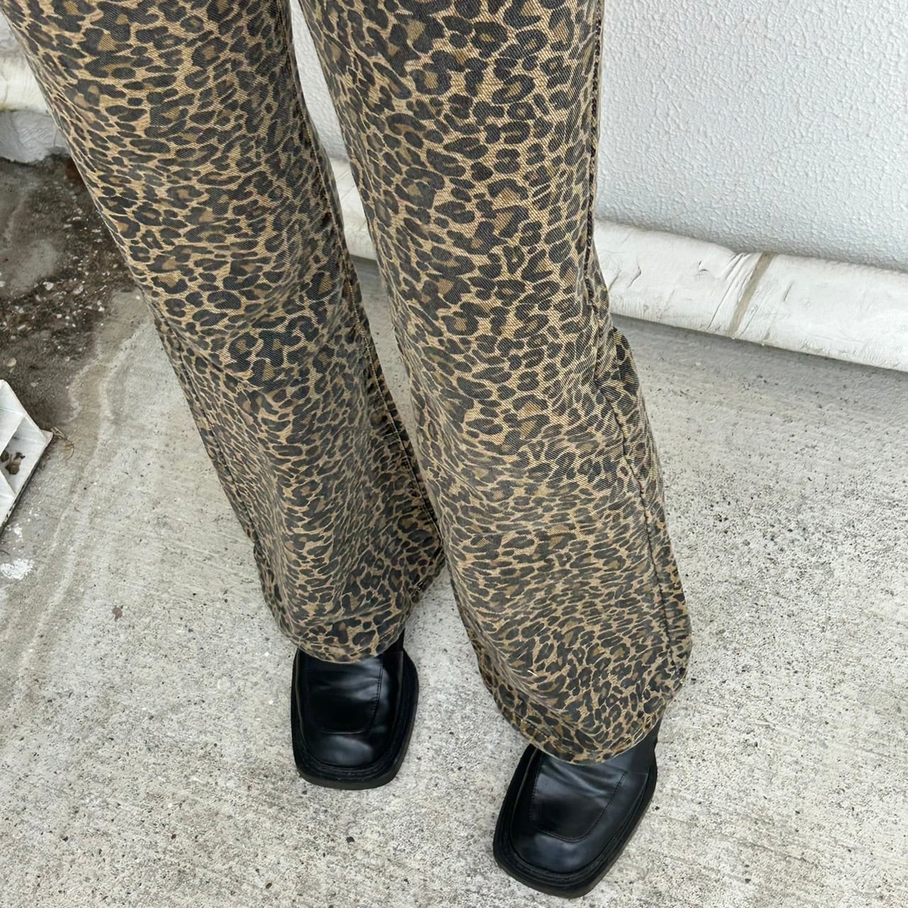 ヒョウ柄ハイウエストストレートデニム_LN02587 | lanan(ラナン)